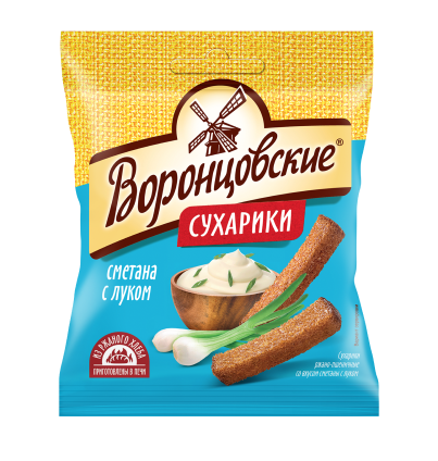 Сухарики со вкусом СМЕТАНА С ЛУКОМ